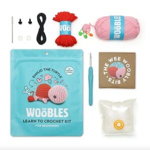 The Woobles Crochet Kit - Pink and Blue